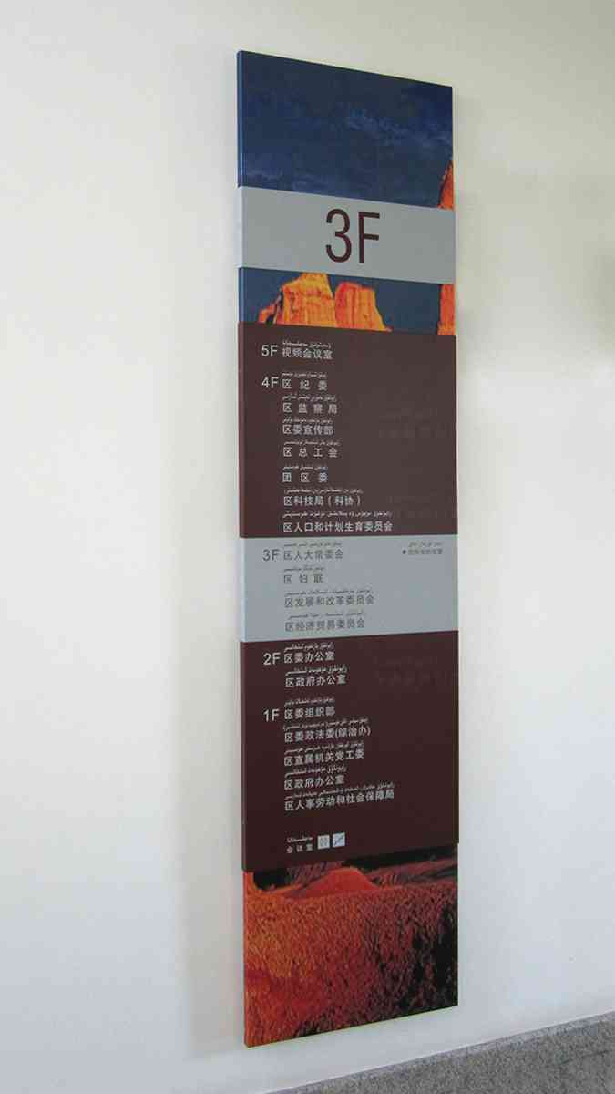 克拉玛依区城市办公楼导示设计图片素材