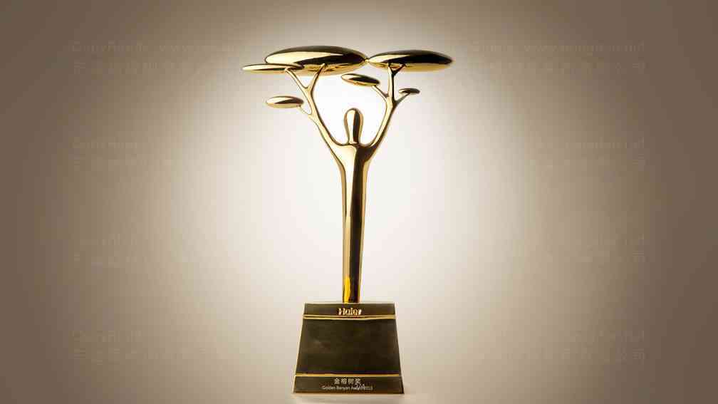 海尔Haier三金奖奖杯设计图片素材
